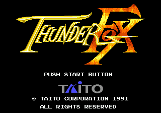 Thunder Fox title screen for Sega Genesis